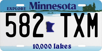 MN license plate 582TXM