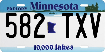 MN license plate 582TXV