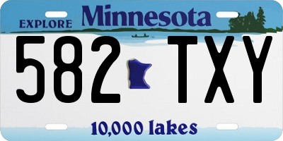 MN license plate 582TXY