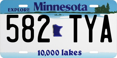 MN license plate 582TYA