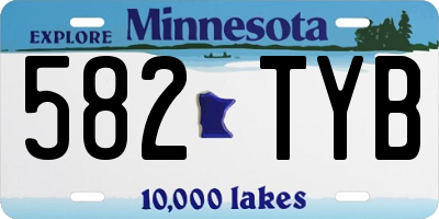 MN license plate 582TYB