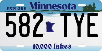 MN license plate 582TYE