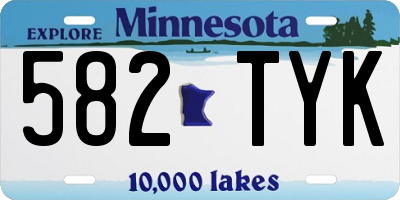 MN license plate 582TYK