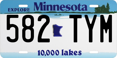 MN license plate 582TYM