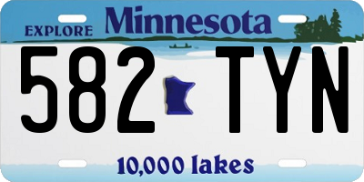 MN license plate 582TYN