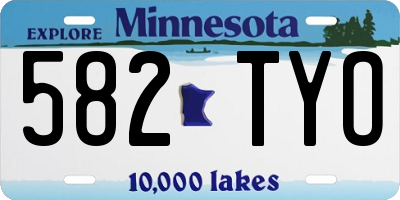 MN license plate 582TYO
