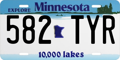 MN license plate 582TYR