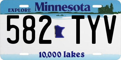 MN license plate 582TYV