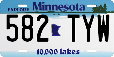 MN license plate 582TYW