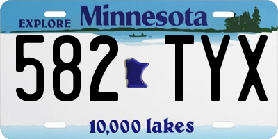 MN license plate 582TYX