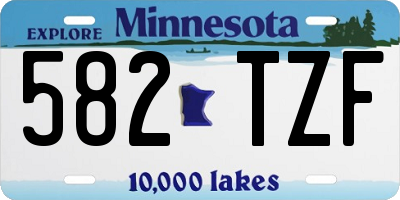 MN license plate 582TZF