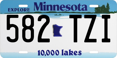 MN license plate 582TZI