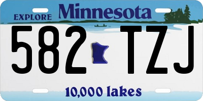 MN license plate 582TZJ