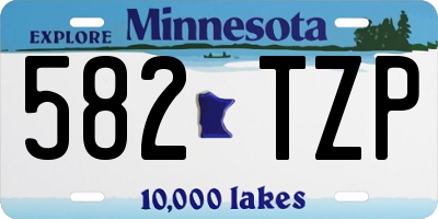 MN license plate 582TZP