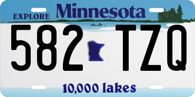 MN license plate 582TZQ