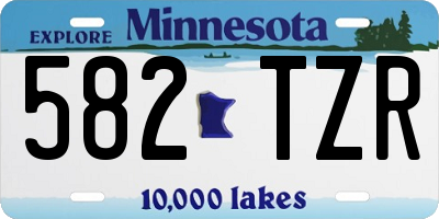 MN license plate 582TZR