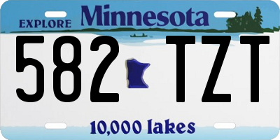 MN license plate 582TZT