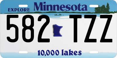 MN license plate 582TZZ