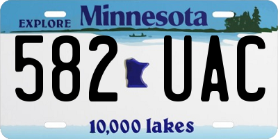 MN license plate 582UAC