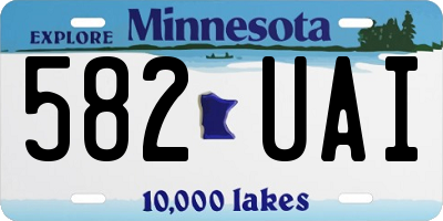 MN license plate 582UAI