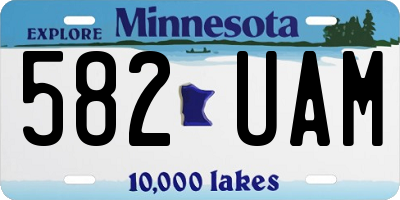 MN license plate 582UAM