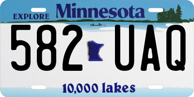 MN license plate 582UAQ