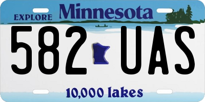MN license plate 582UAS