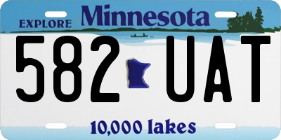 MN license plate 582UAT