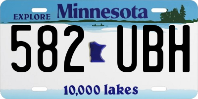 MN license plate 582UBH