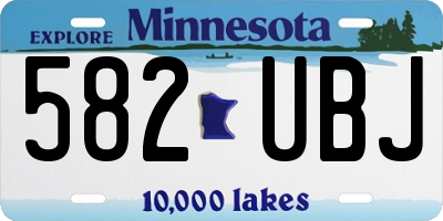 MN license plate 582UBJ
