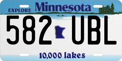 MN license plate 582UBL