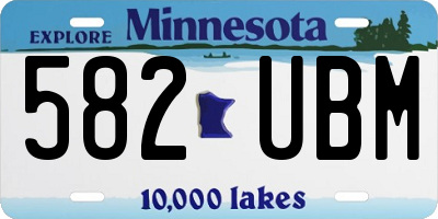 MN license plate 582UBM