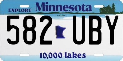 MN license plate 582UBY