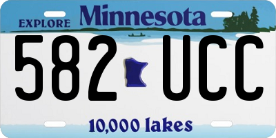MN license plate 582UCC