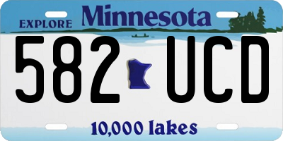 MN license plate 582UCD