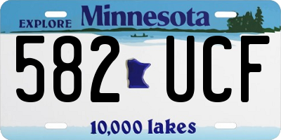 MN license plate 582UCF
