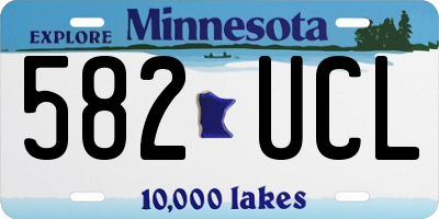 MN license plate 582UCL