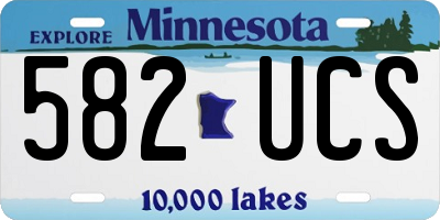 MN license plate 582UCS