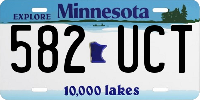 MN license plate 582UCT