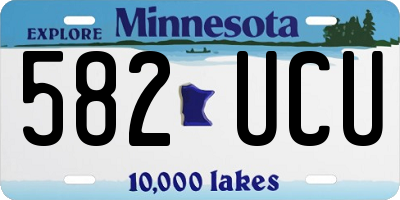 MN license plate 582UCU