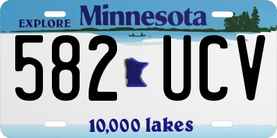 MN license plate 582UCV