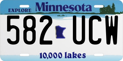 MN license plate 582UCW