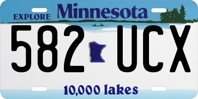 MN license plate 582UCX