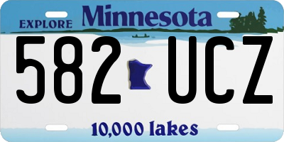 MN license plate 582UCZ