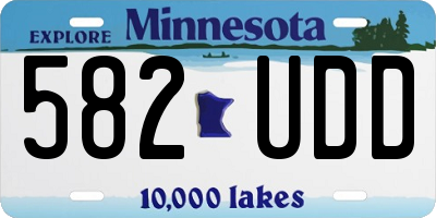 MN license plate 582UDD