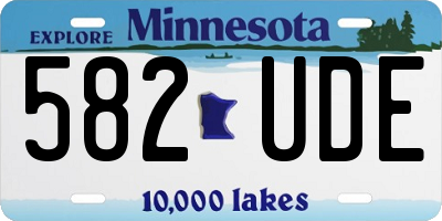 MN license plate 582UDE