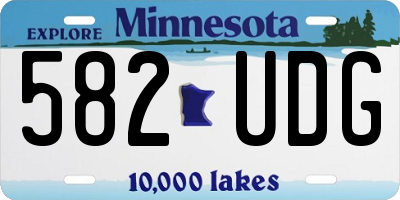 MN license plate 582UDG