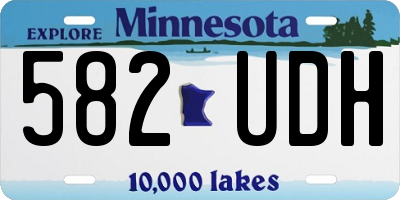 MN license plate 582UDH