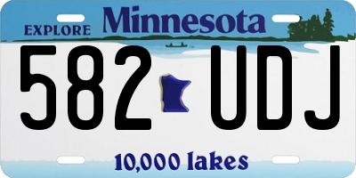 MN license plate 582UDJ