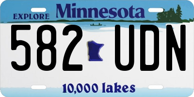 MN license plate 582UDN